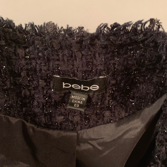 BEBE Gorgeous Posh Chanel-Style Open Front Jacket - Picture 4 of 4